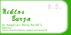 miklos burza business card